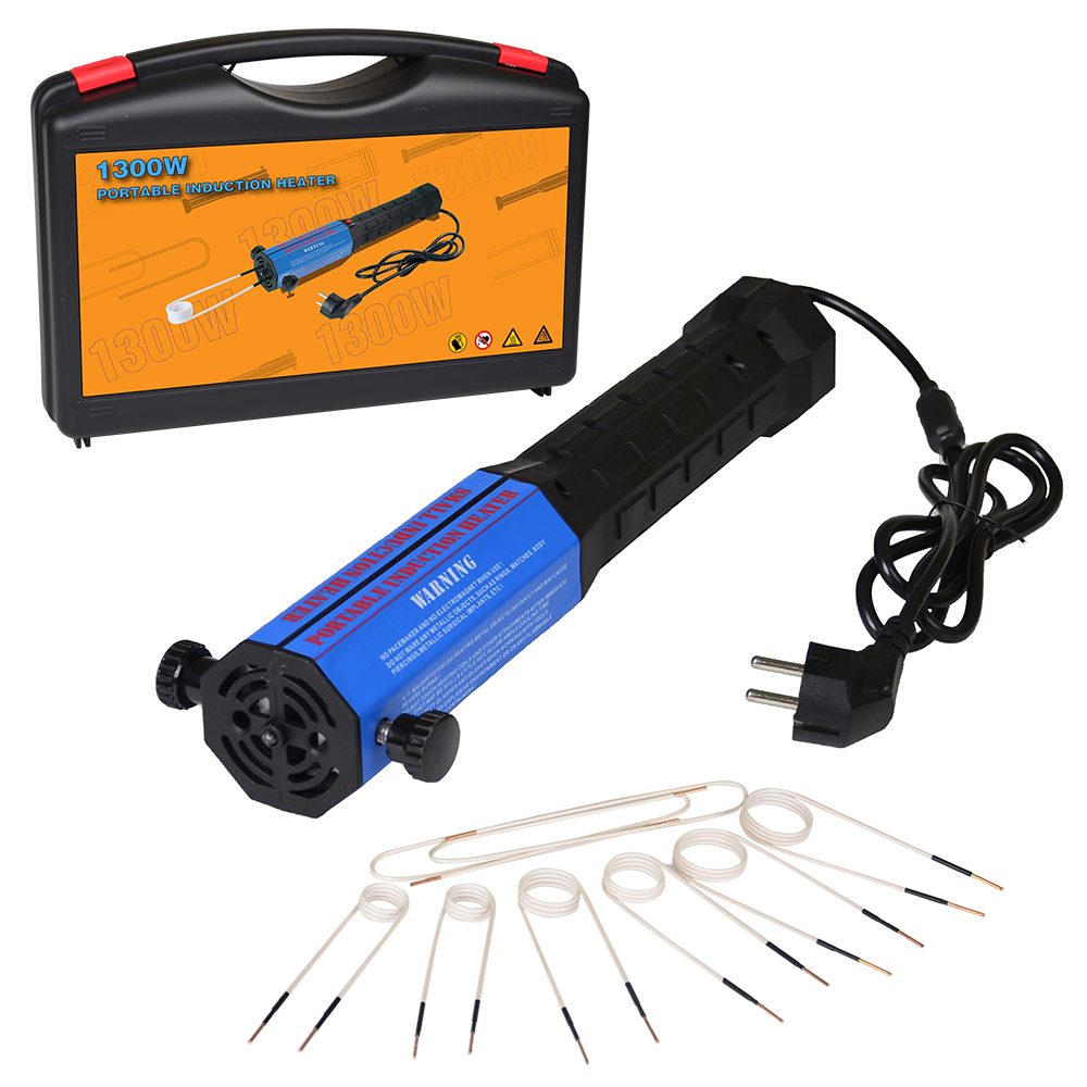1300W Handle magnetic induction Heater 3/8coils Kit-Plastic pack for remove nut, bearing