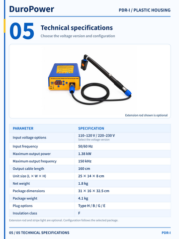 Carbon Fiber Extension Rod PDR Induction Heater Paintless Dent Repair Machine for Auto Body
