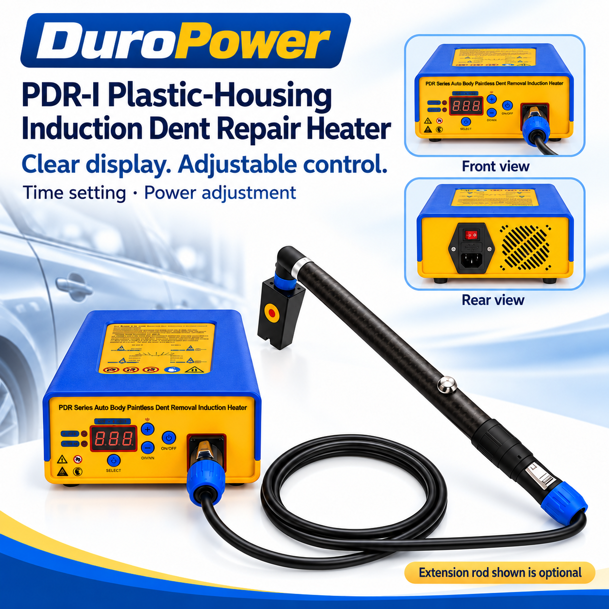 Carbon Fiber Extension Rod PDR Induction Heater Paintless Dent Repair Machine for Auto Body