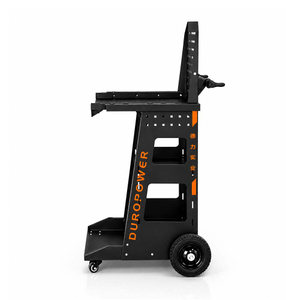 Steel Automotive Tool Storage Trolley with Pegboard, Multi-Level Shelves And Pneumatic Rubber Wheels