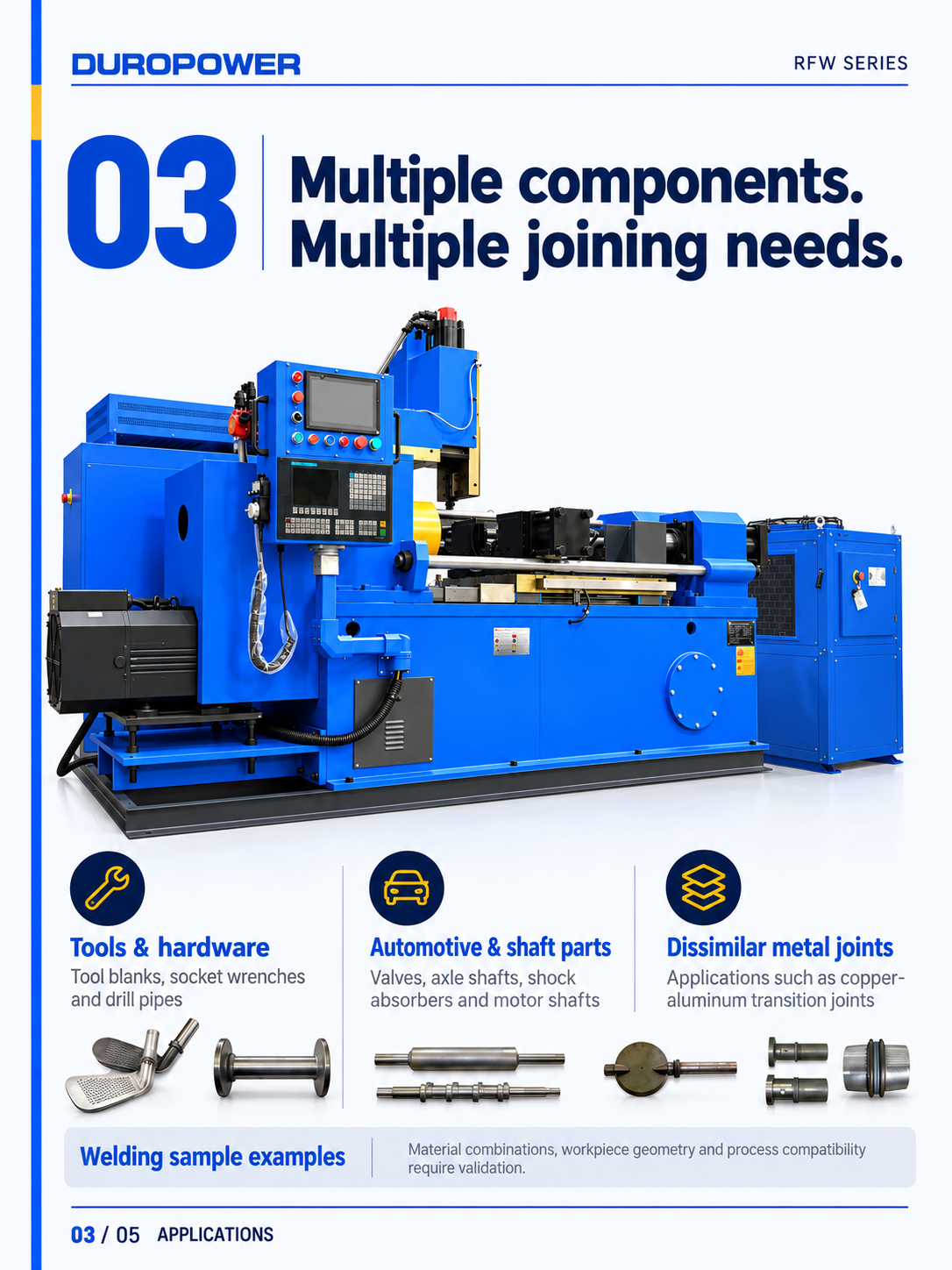 Custom Hydraulic Rotary Friction Welding Machine with Special Workpiece Fixtures